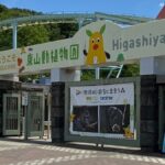 東山動植物園の正門入口。ゲート上部に園名を掲げた看板が架かる